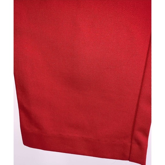 Work Order Capri Pants Red W/Silver Tone Metal Waist Detail Side Zip Size 12 EUC - Picture 6 of 11